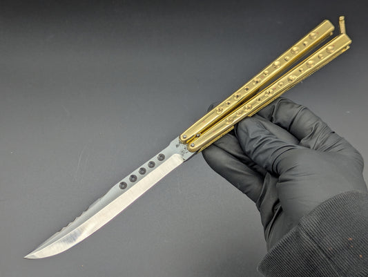 29 CM OL RAMBO TRADITIONAL FHM BRASS BALISONG