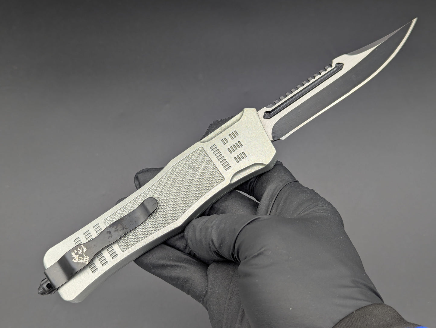 SILVER SHADOW D/A OTF KNIFE RAMBO CLIP