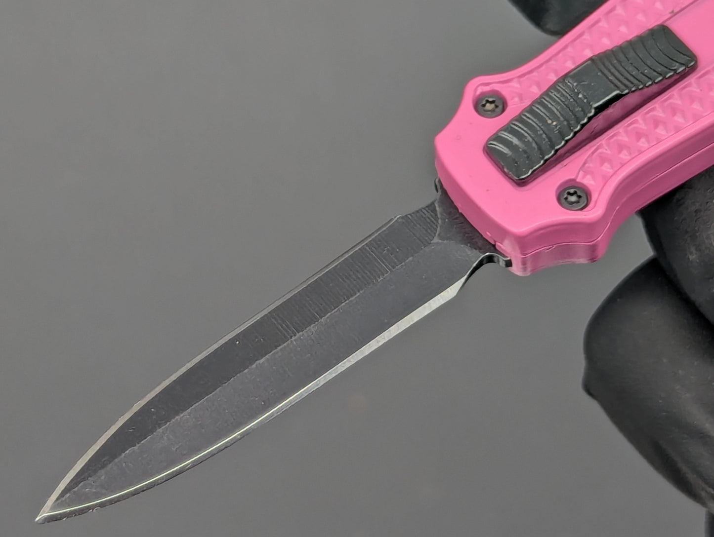 PINK PIRANHA MINI D/A OTF KNIFE DAGGER BLADE