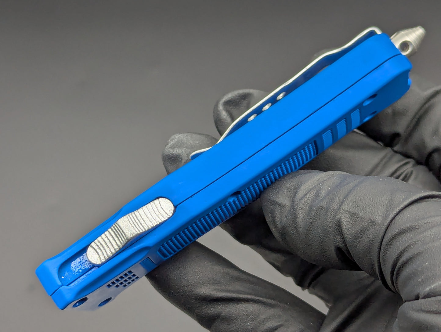 7" Mini Modified Tanto CQB OTF Automatic Knife Blue