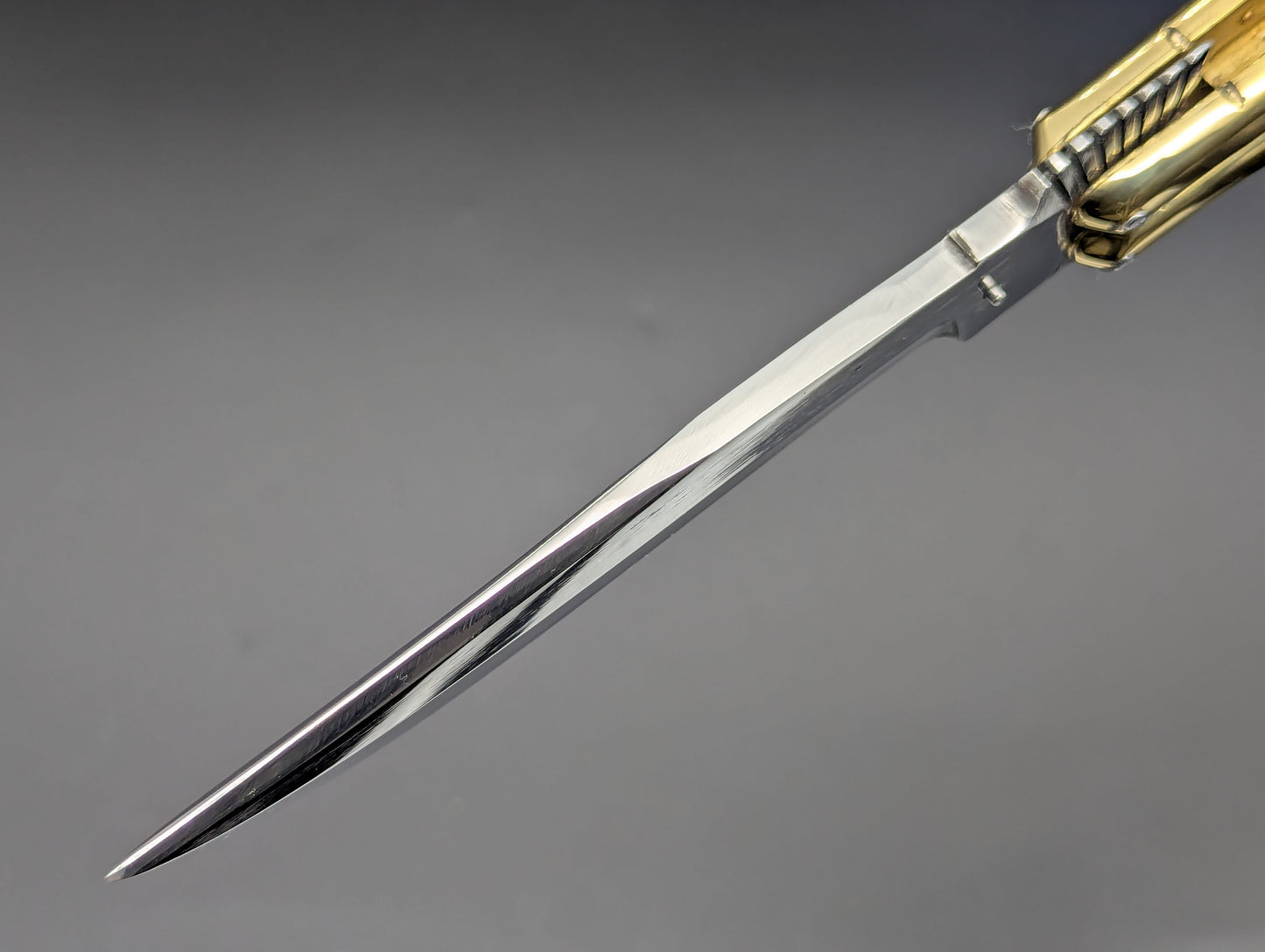 11.25" Dark Wood Carved Eagle FHM Clip Point Balisong