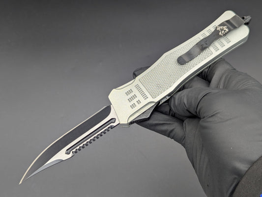 SILVER SHADOW D/A OTF KNIFE RAMBO CLIP