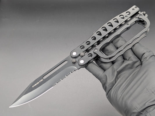 Super Knife Black Trench Balisong Zombie Killer
