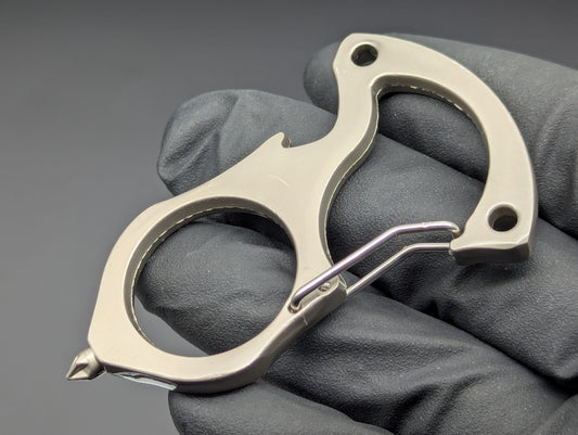 STAINLESS CARABINER SFK GLASS BREAKER KEYRING