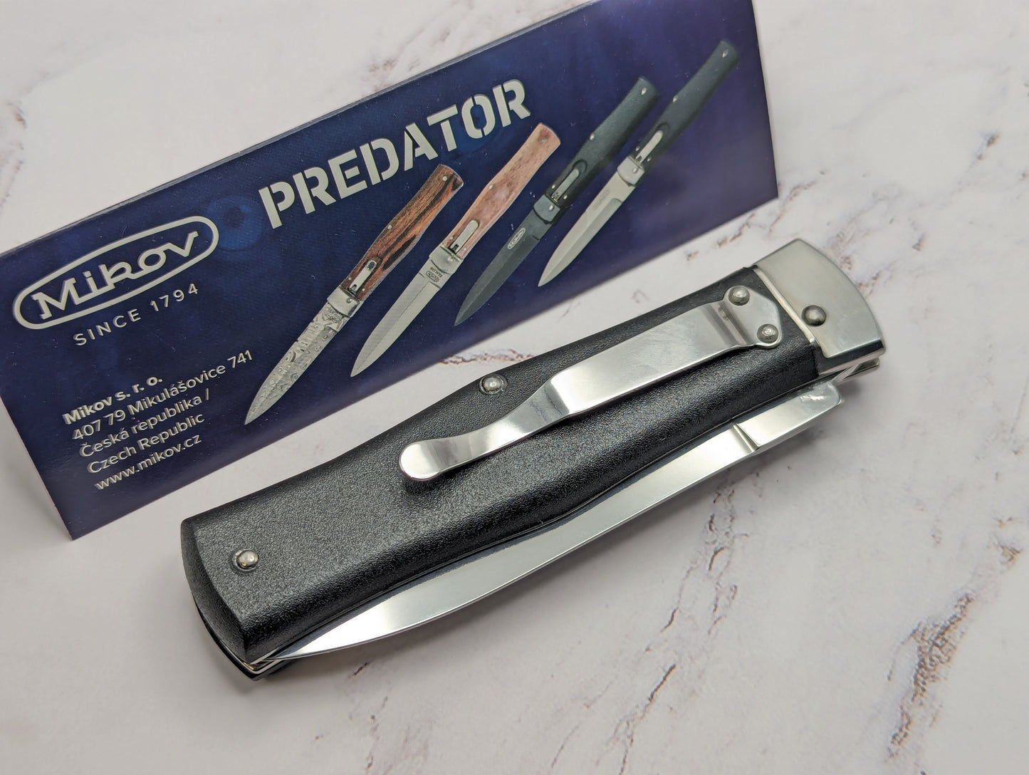 BLACK MIKOV PREDATOR AUTOMATIC LEVERLOCK KNIFE