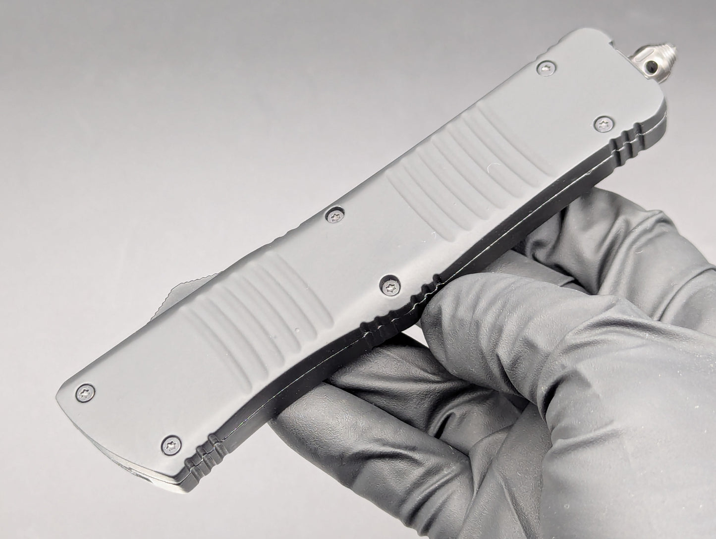 9.5" XL BLACK TACTICAL D/E OTF AUTOMATIC KNIFE