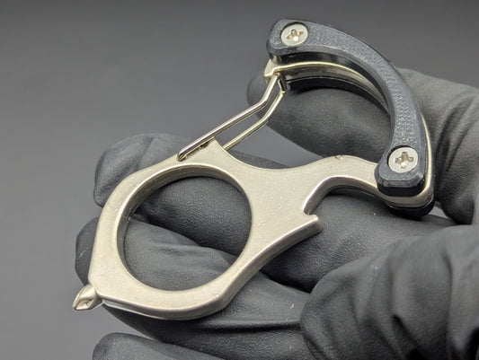 BK G-10 STAINLESS CARABINER SFK GLASS BREAKER KEYRING