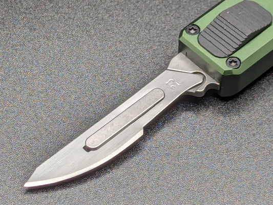 5.25" MINI D/A OTF SCALPEL KNIFE GREEN