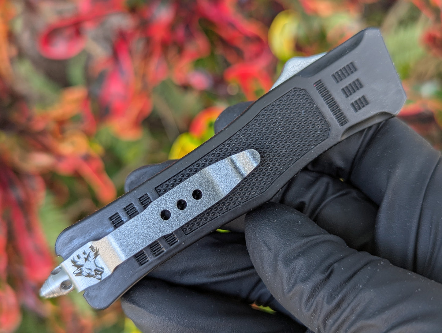 7" Mini Double Edge CQB OTF Automatic Knife Black