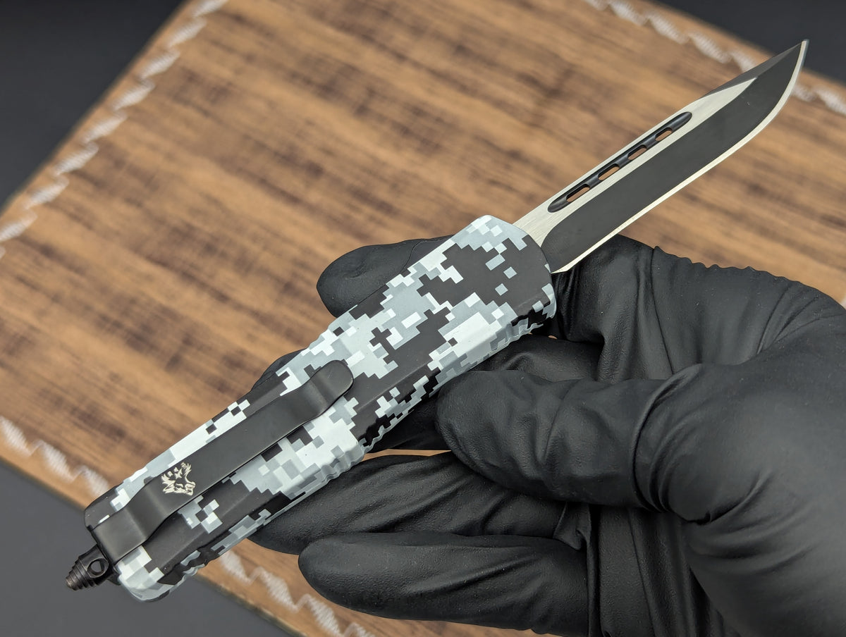 7" Mini Digital Urban Camo D/A OTF Knife