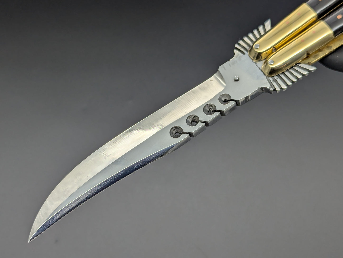29CM RAMBO EAGLE TANG BRASS DEER HORN FHM BALISONG