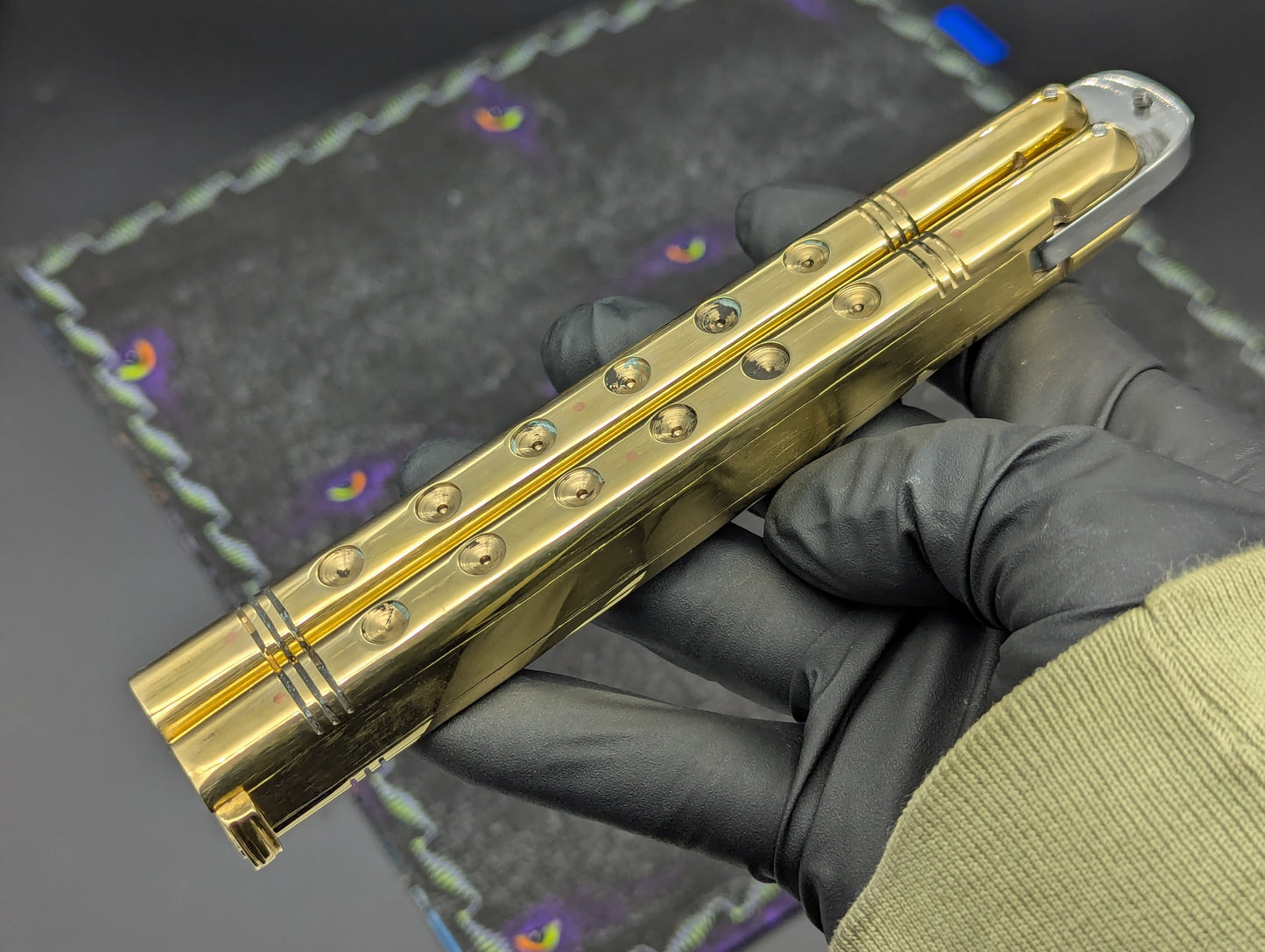 11" Clip Point Brass Batangas Philippines Handmade Balisong