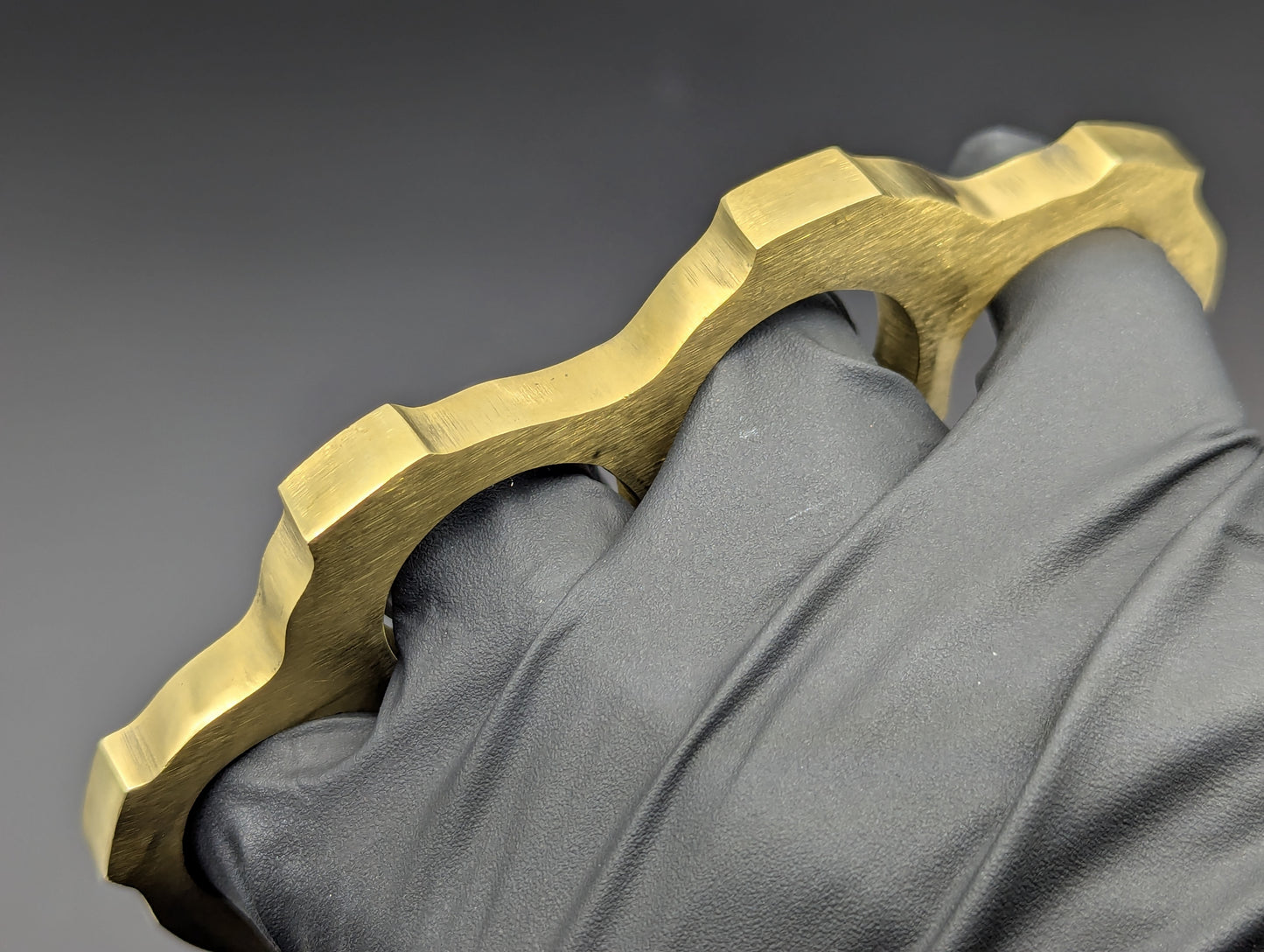 Solid Brass Keyring Belt Loop Knuckle Duster