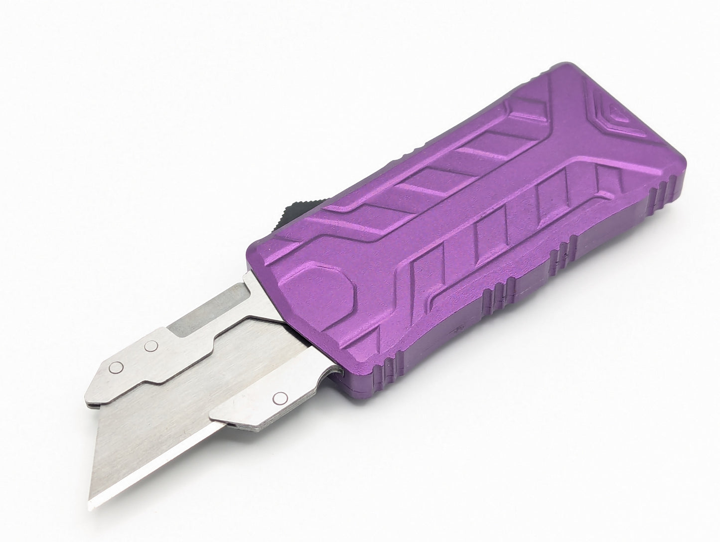 Purple Molded Aluminum D/A Box Cutter OTF Knife