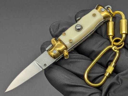 MINI JUMBO FAUX IVORY SWITCHBLADE KEYRING