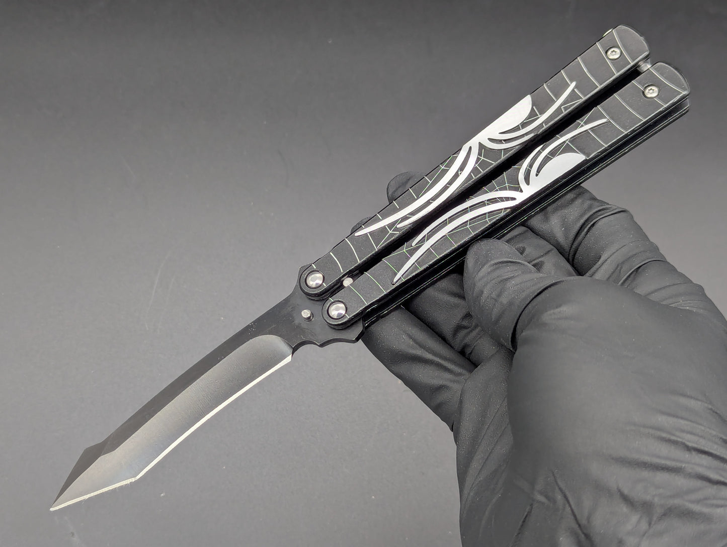 Spiderfly Old School Butterfly Knife Black