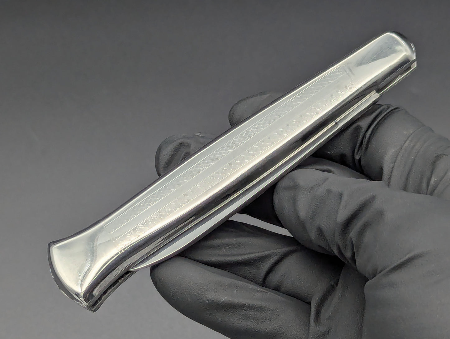 XL ANTIQUE ITALIAN STAINLESS FANTAIL SWITCHBLADE KNIFE