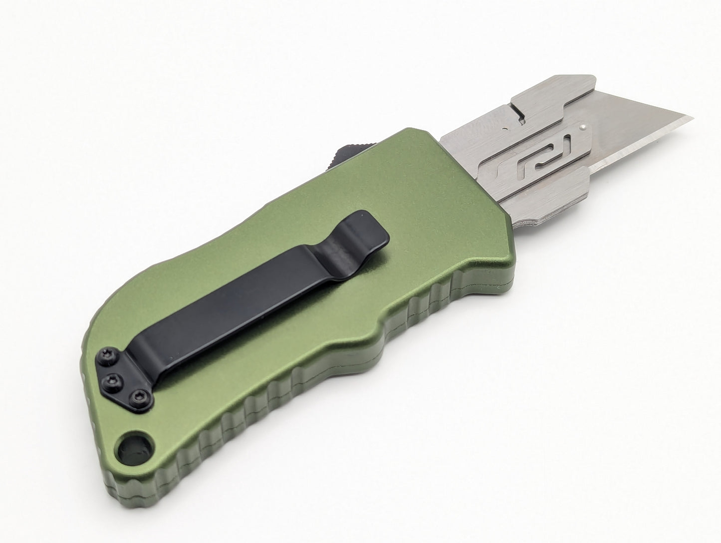 Green Carbon Fiber D/A Box Cutter OTF Knife