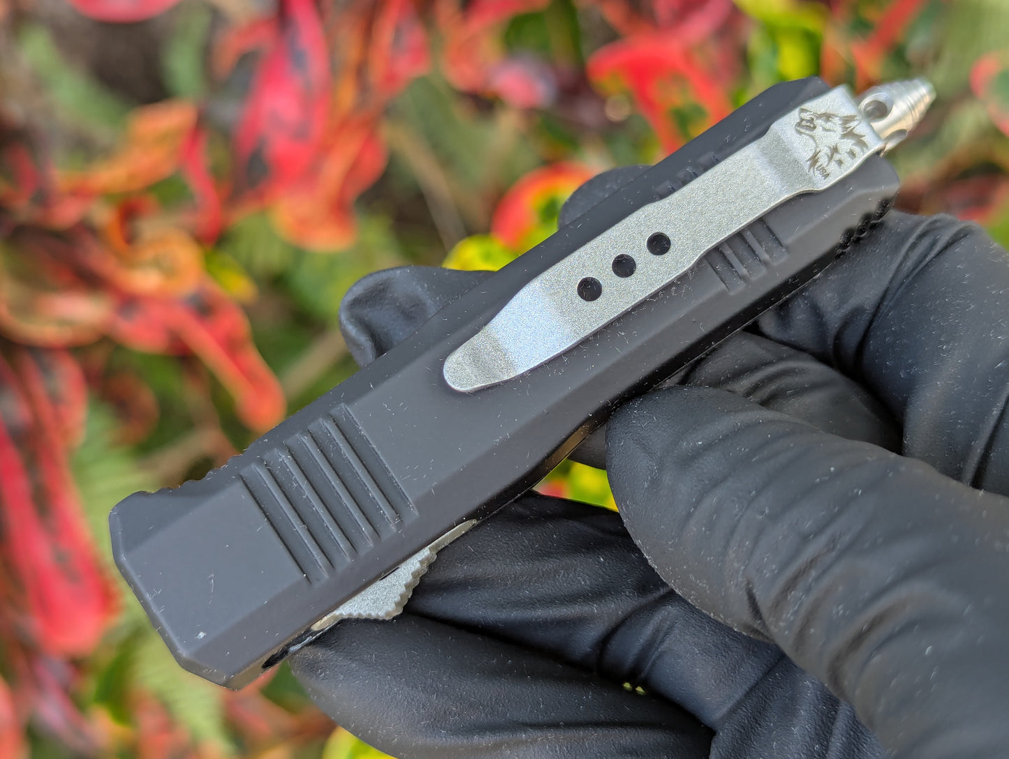 7" Mini Double Edge Serr. D/A OTF Knife