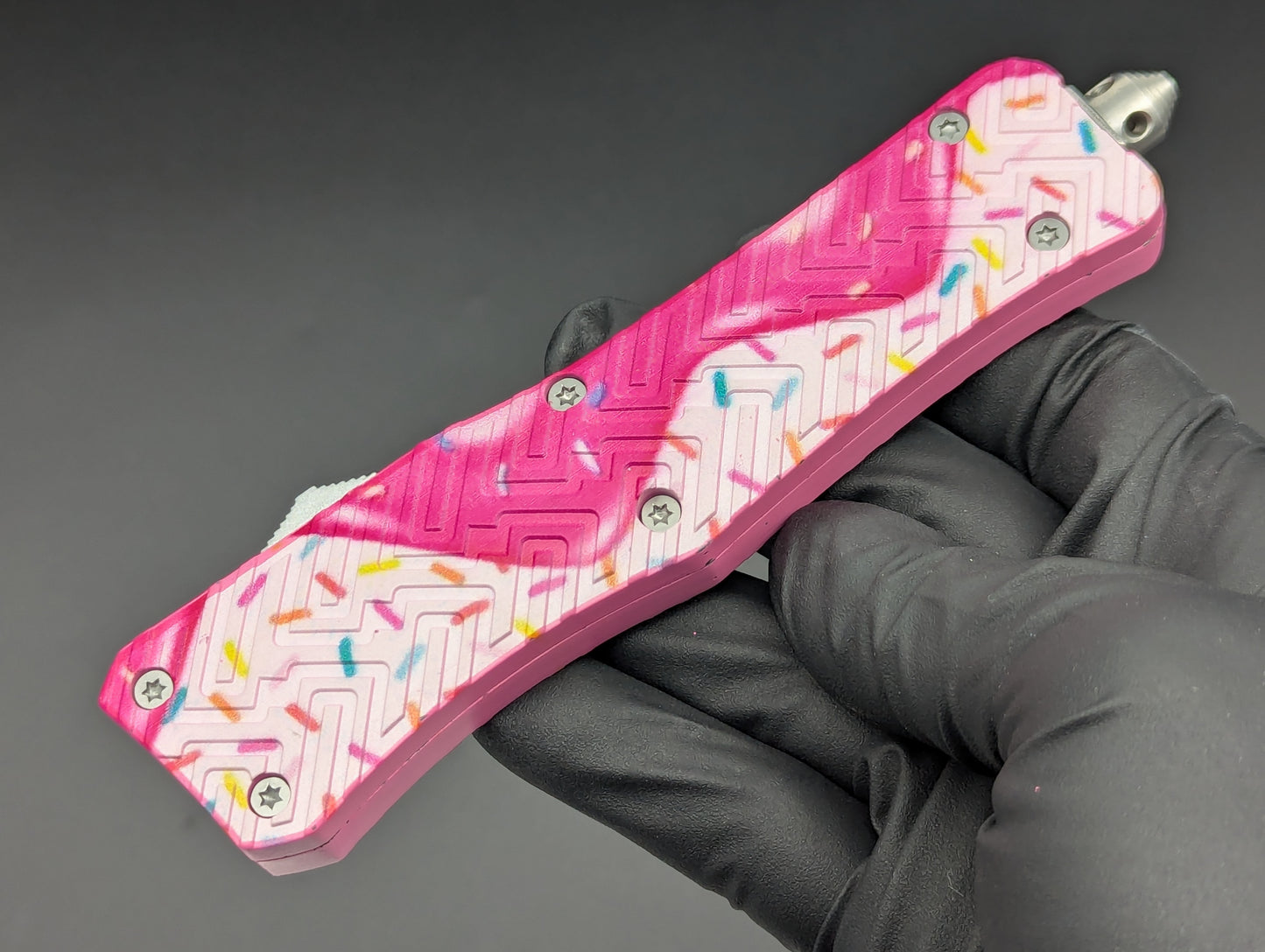 STRAWBERRY DRIP ICE CREAM SPRINKLES D/A OTF KNIFE