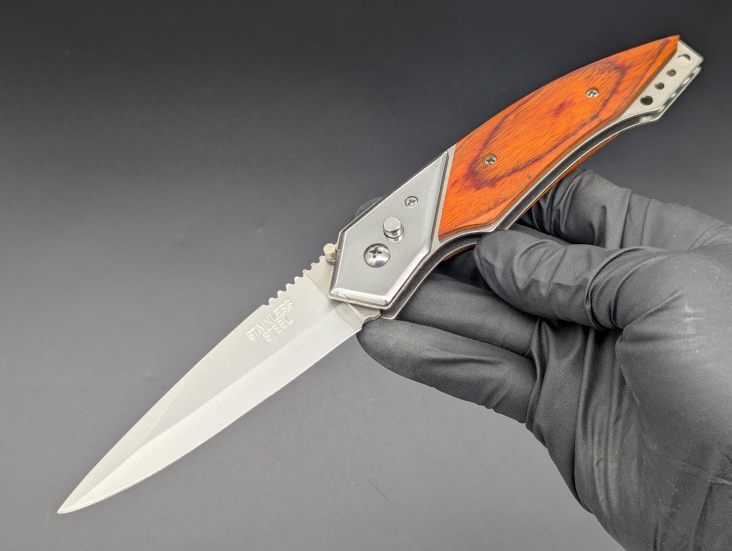 9.25"XL ROSEWOOD HAWK AUTOMATIC OPENING KNIFE