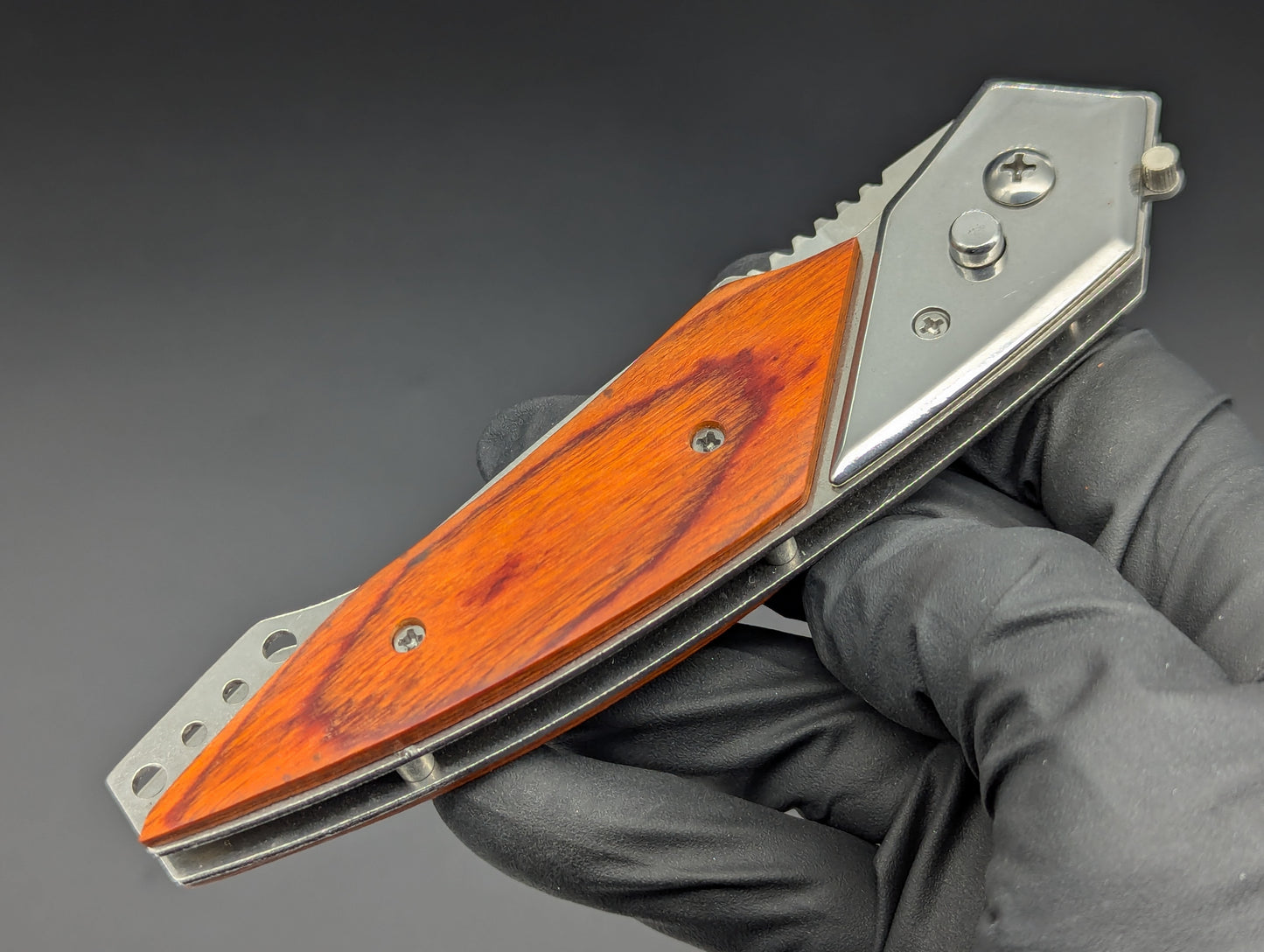 9.25"XL ROSEWOOD HAWK AUTOMATIC OPENING KNIFE