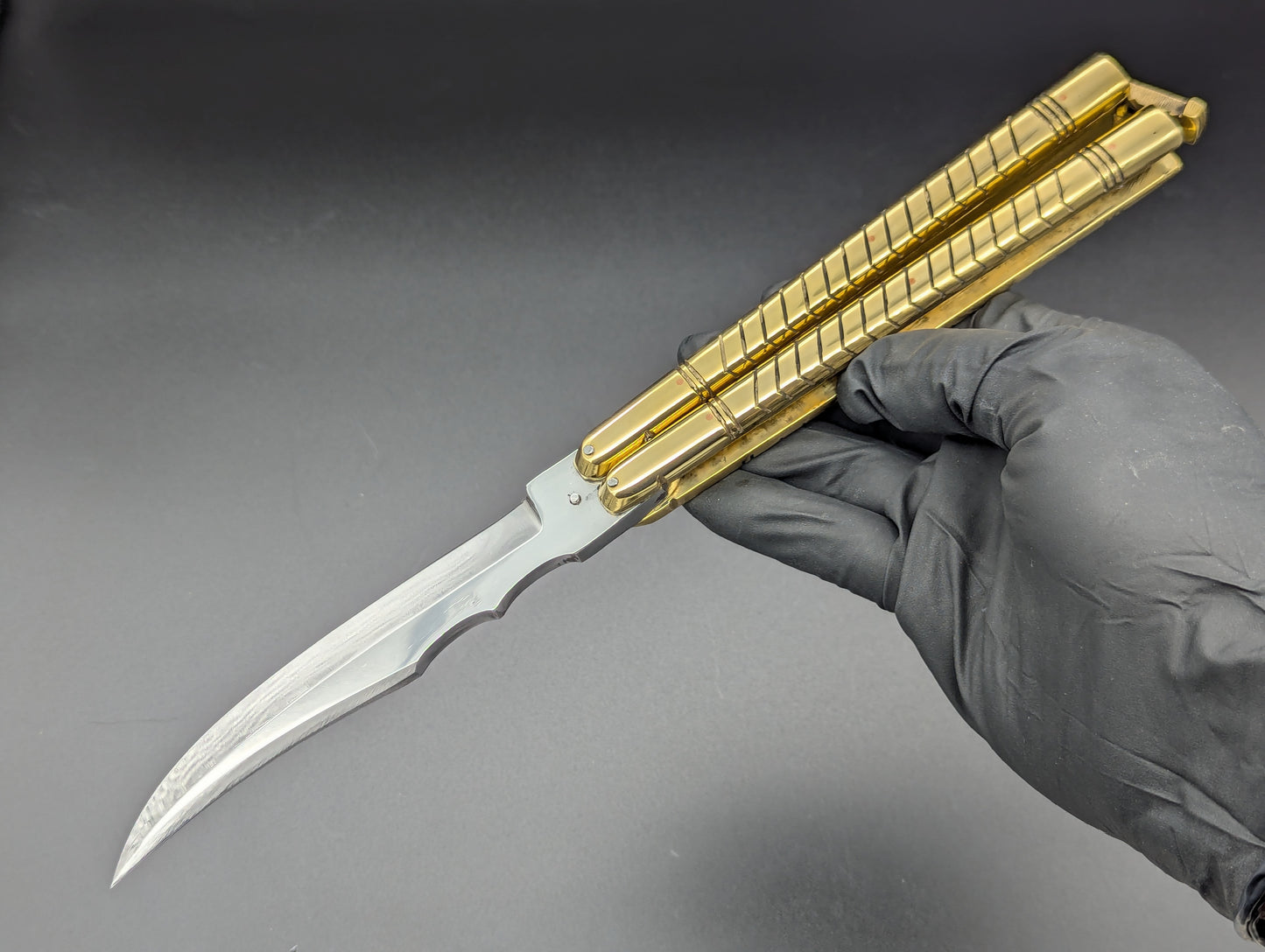 396g 29cm SOLID BRASS FHM BALISONG BATWING CLIP