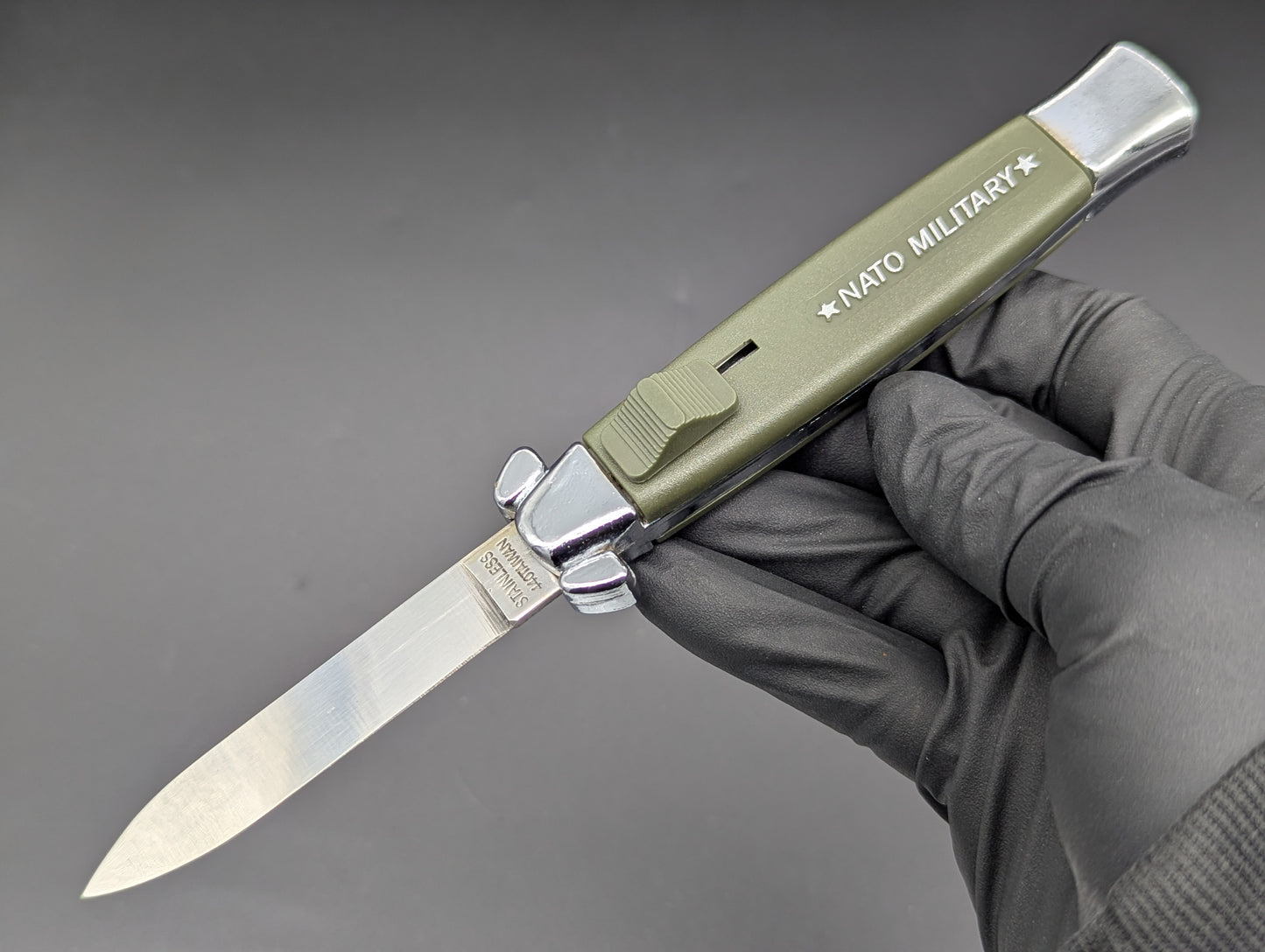 RARE NOS VINTAGE 80's TAIWAN GREEN NATO MILITARY OTF KNIFE