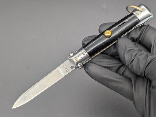 6.5" VINTAGE MICKEY EARS RIZZUTTO STYLE SWITCHBLADE KNIFE 1