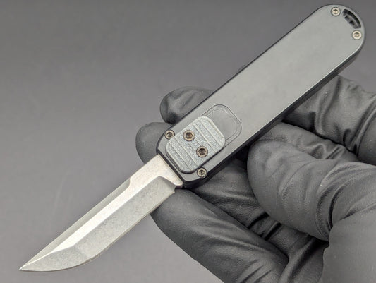 A.R.S. KNIVES D ROCKET D/A OTF TANTO BLACK GY/BTN