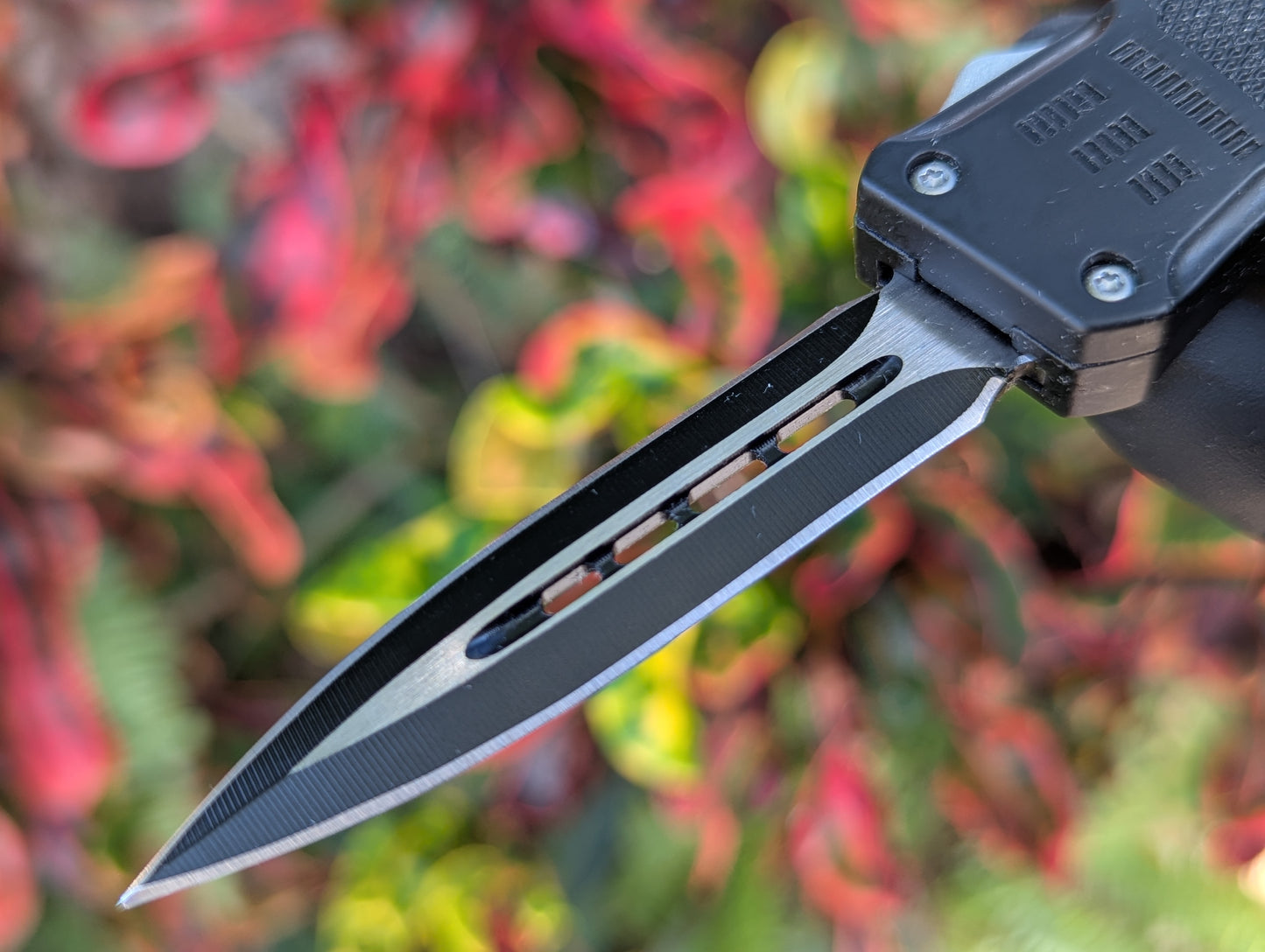 7" Mini Double Edge CQB OTF Automatic Knife Black