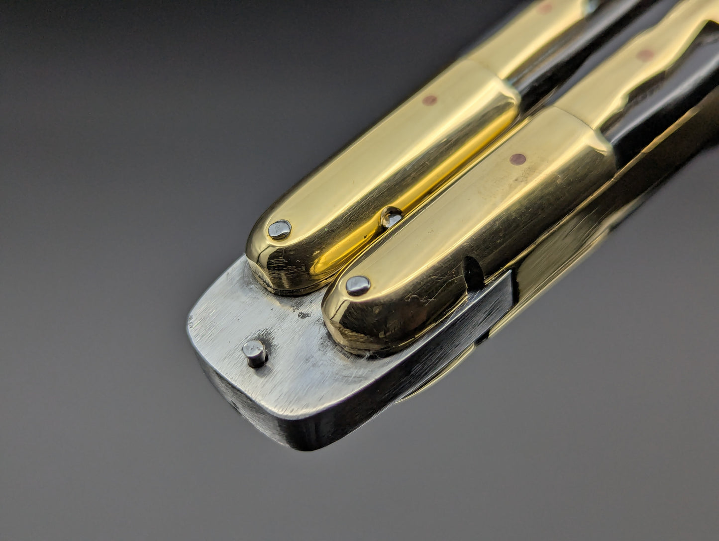 23cm TRADITIONAL PHILIPPINES HANDMADE BALISONG KRIS KALAPKOP BLACK