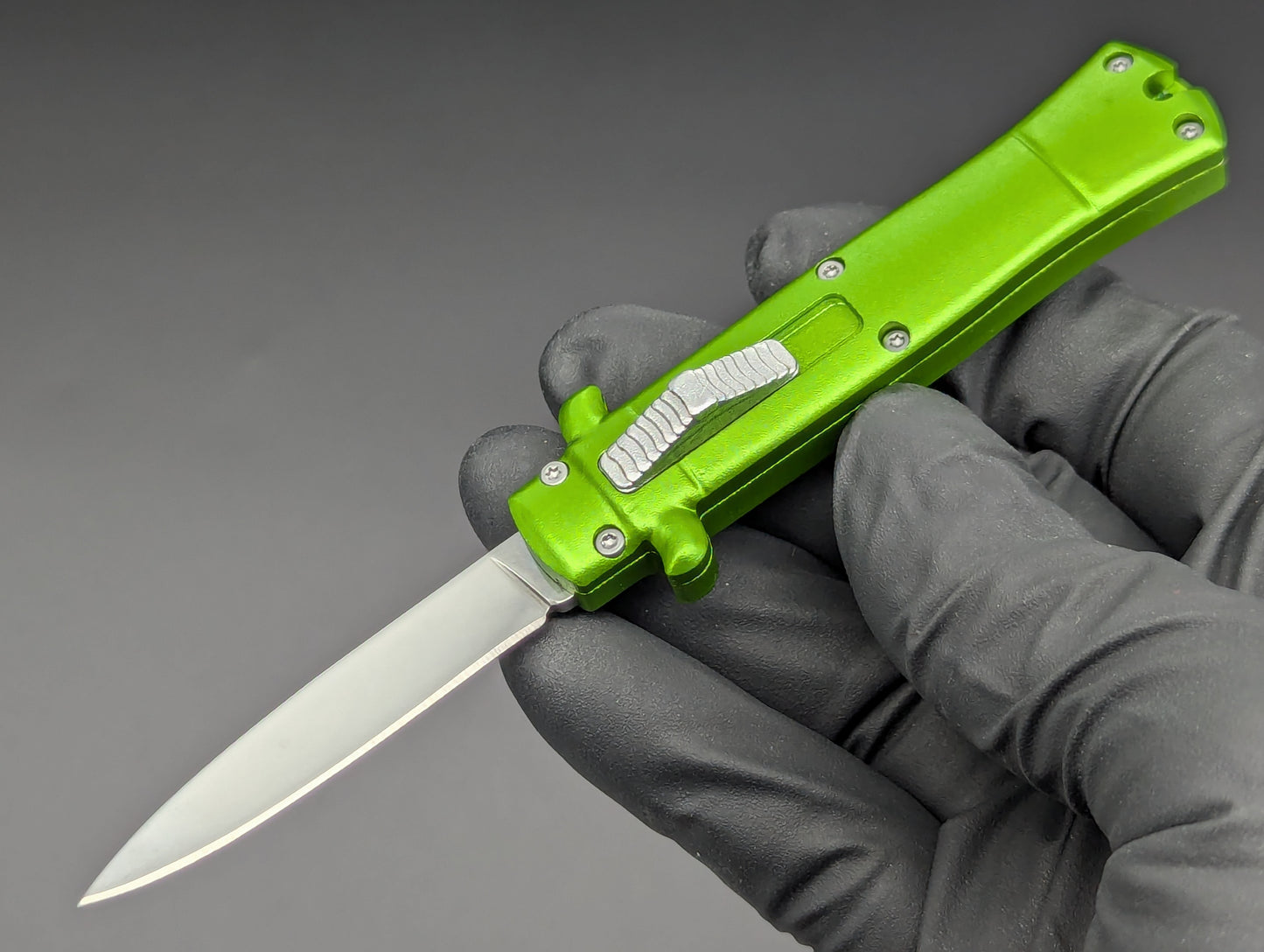 MINI GREEN STILETTO CALIFORNIA LEGAL OTF KNIFE