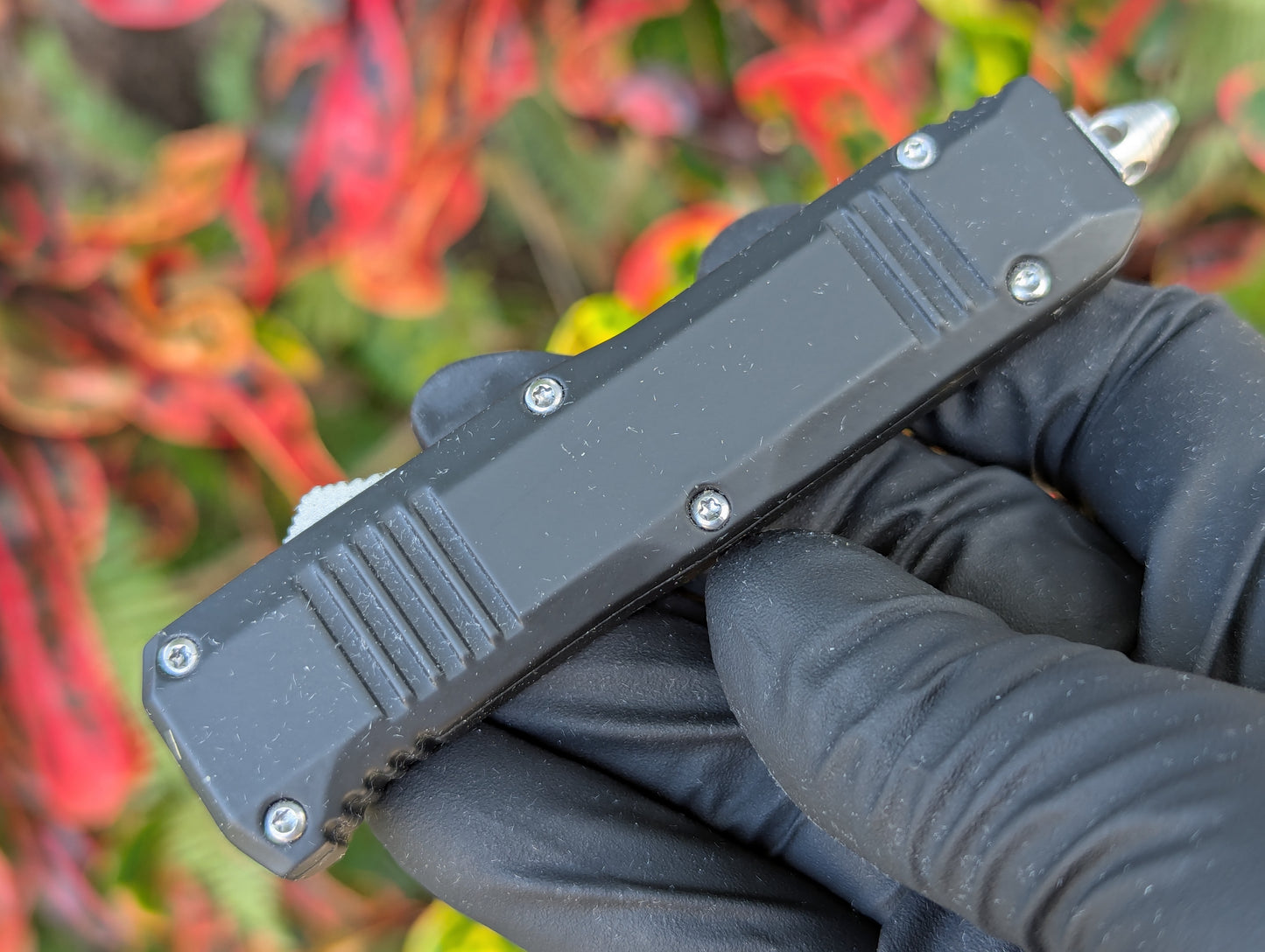 7" Mini Double Edge Serr. D/A OTF Knife