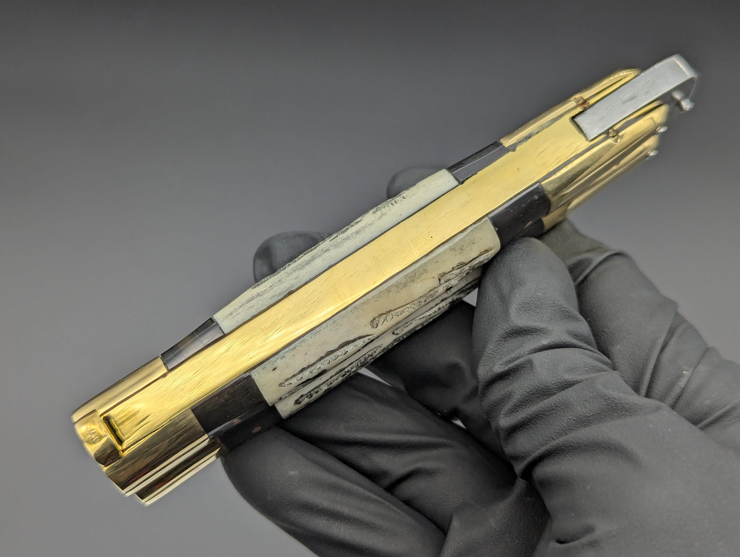 23cm TRIPLE HORN KRIS BLADE PHILIPPINES HANDMADE BALISONG BRASS