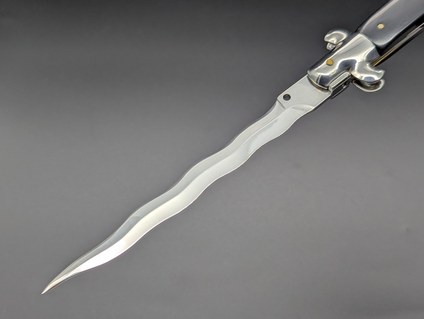 13" KRIS BLADE BLACK COMPOSITE ITALIAN STYLE STILETTO