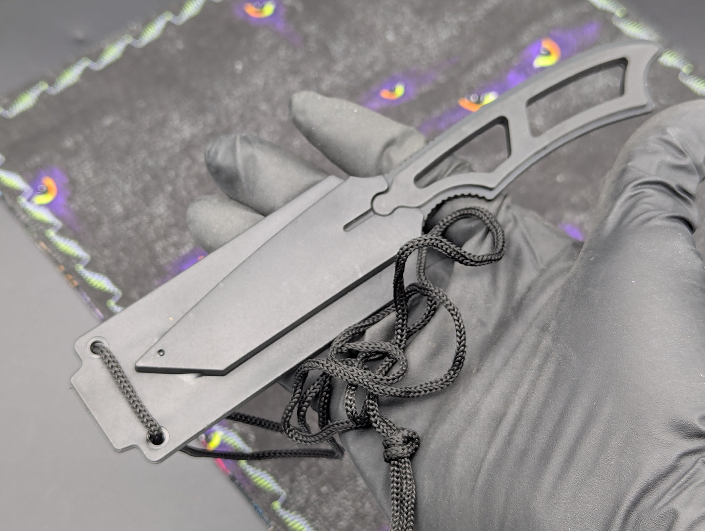 6.75" Tactical Outdoorsman Neck Knife w/ Whistle