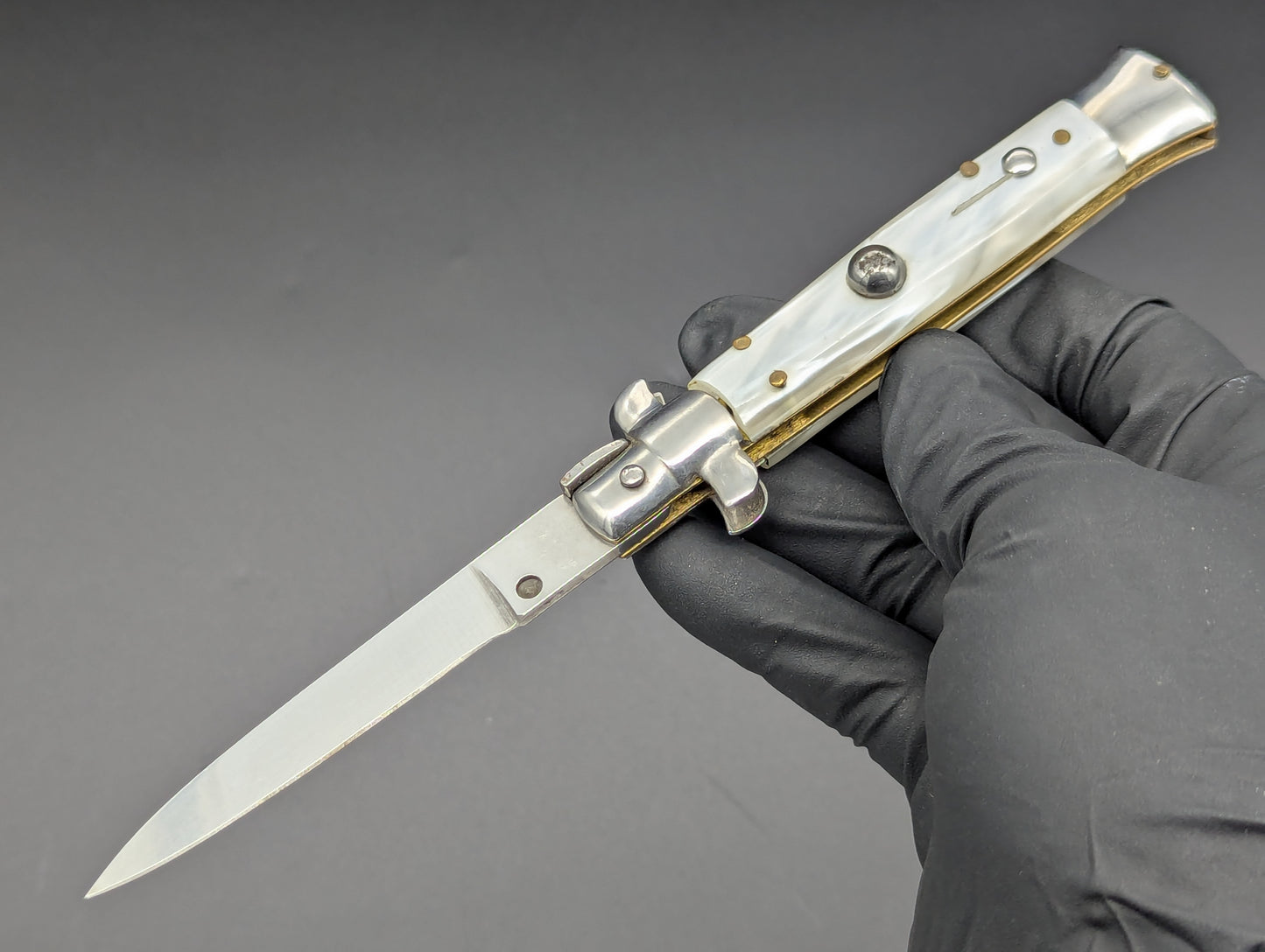 7.75" B ROSTFREI BELTRAME FAUX PEARL ITALIAN STILETTO