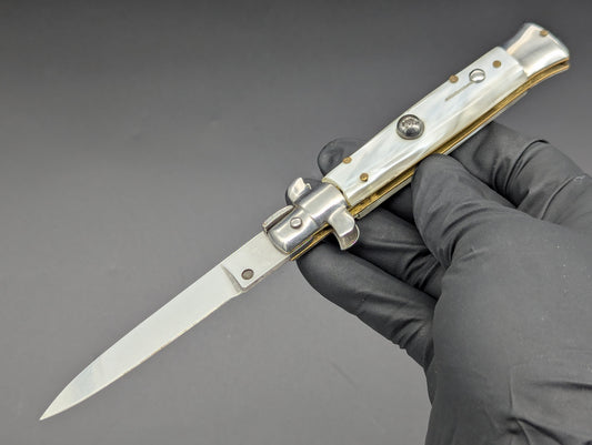 7.75" B ROSTFREI BELTRAME FAUX PEARL ITALIAN STILETTO