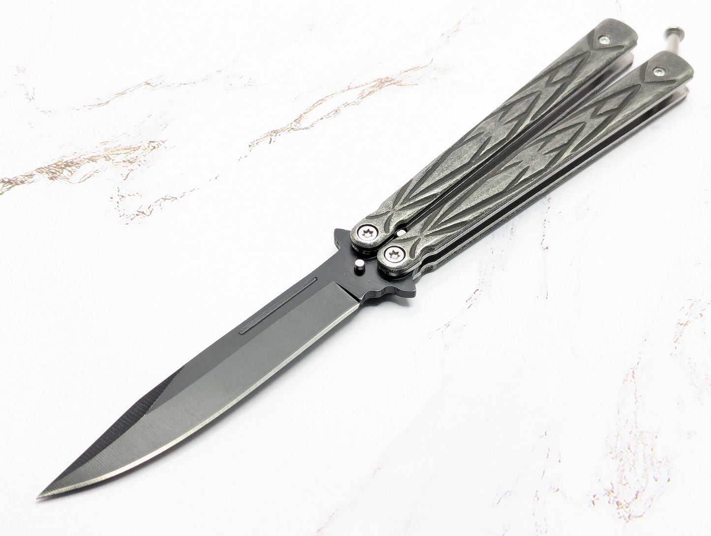 9" Fury Blackout Balisong Butterfly Knife