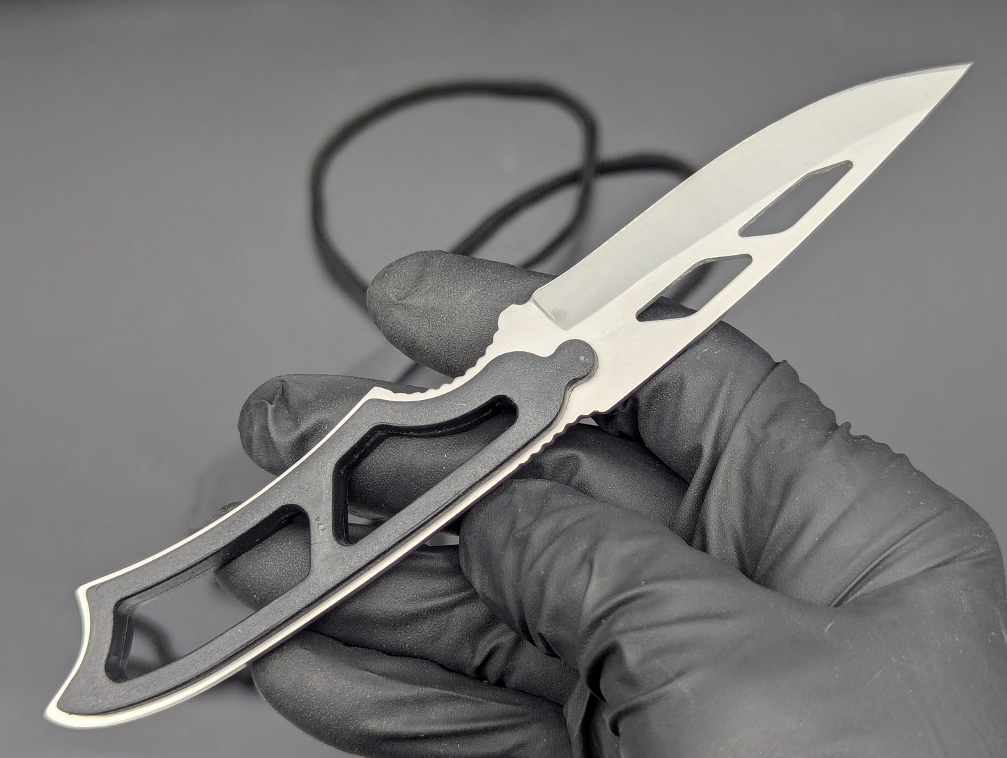 6.5" DROP POINT NECK KNIFE w/ EMERGENCY WHISTLE