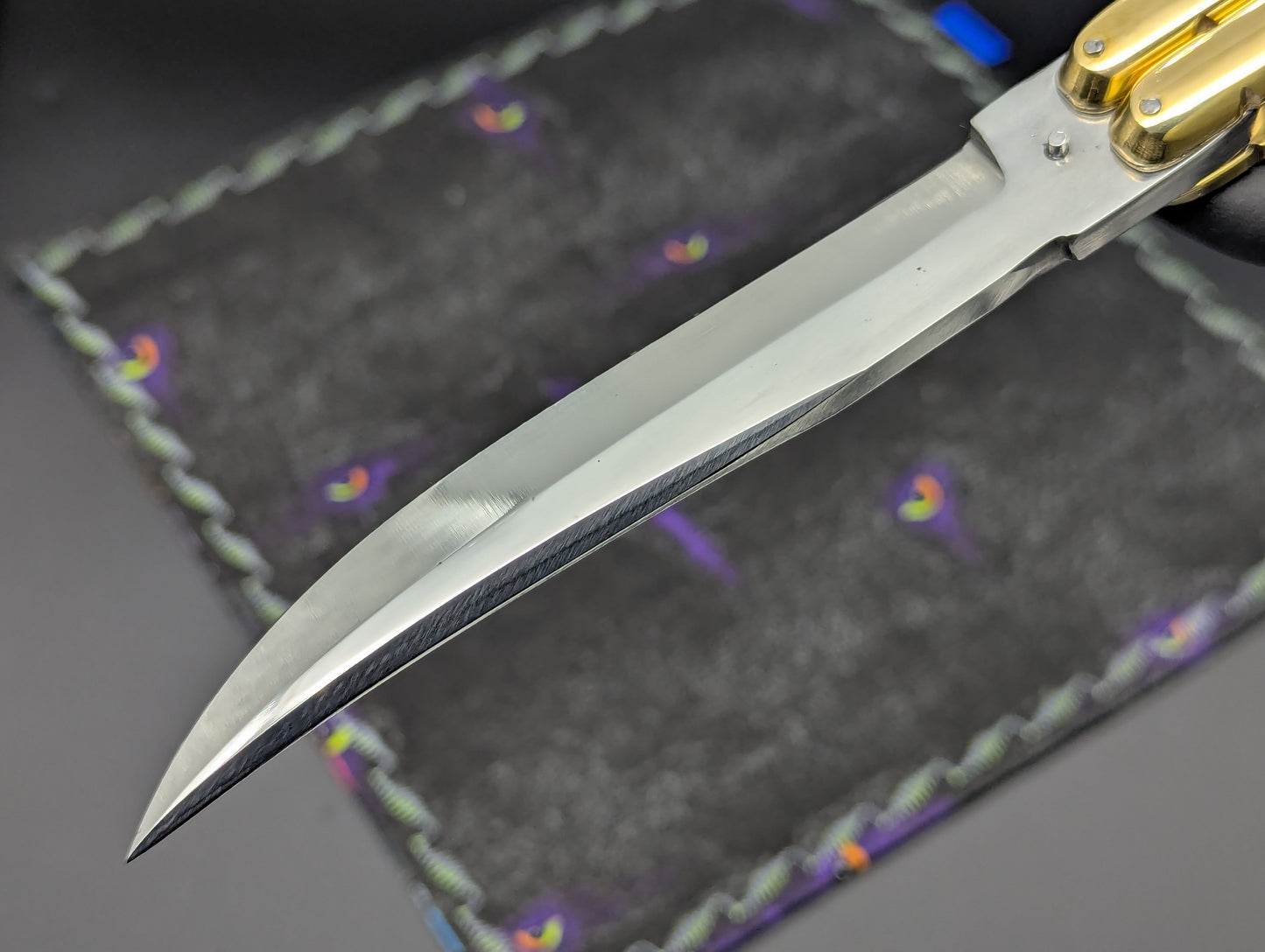 11" Clip Point Brass Batangas Philippines Handmade Balisong