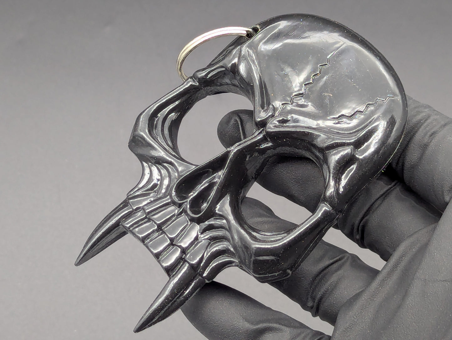 BLACK ABS SKULL SELF DEFENSE KEYRING