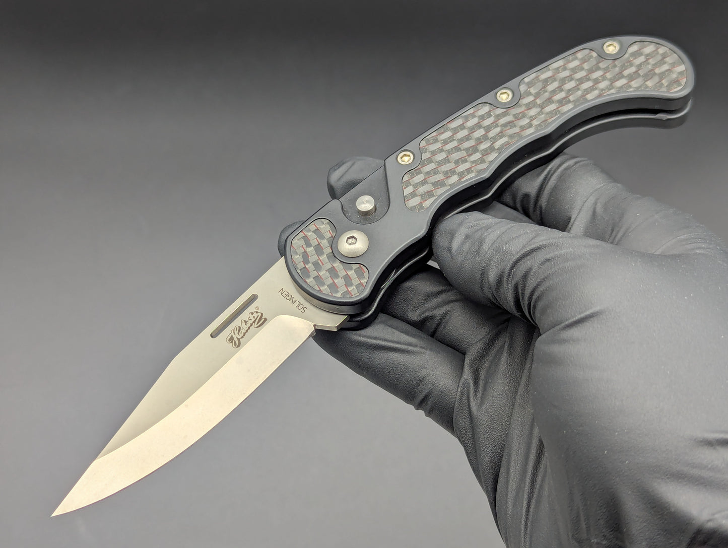 Vintage HERBERTZ SOLINGEN Carbon Fiber Automatic Knife