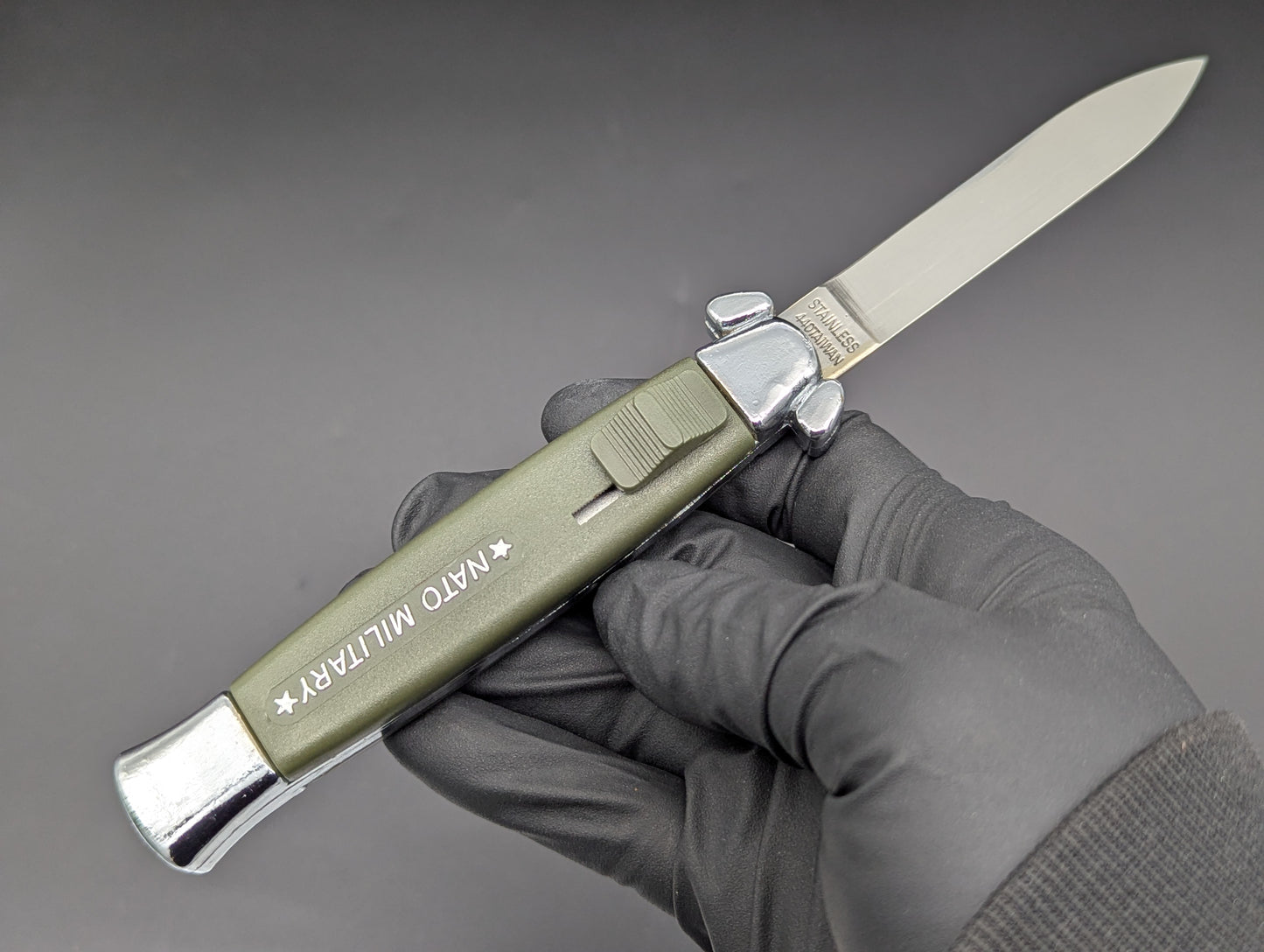 RARE NOS VINTAGE 80's TAIWAN GREEN NATO MILITARY OTF KNIFE