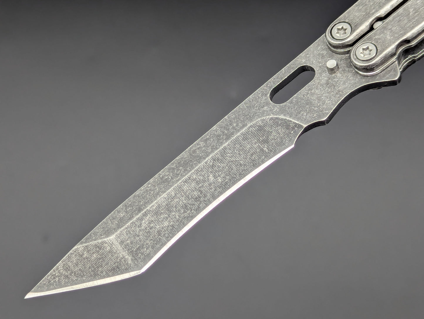 STONEWASHED TANTO WHIPLASH BUTTERFLY KNIFE