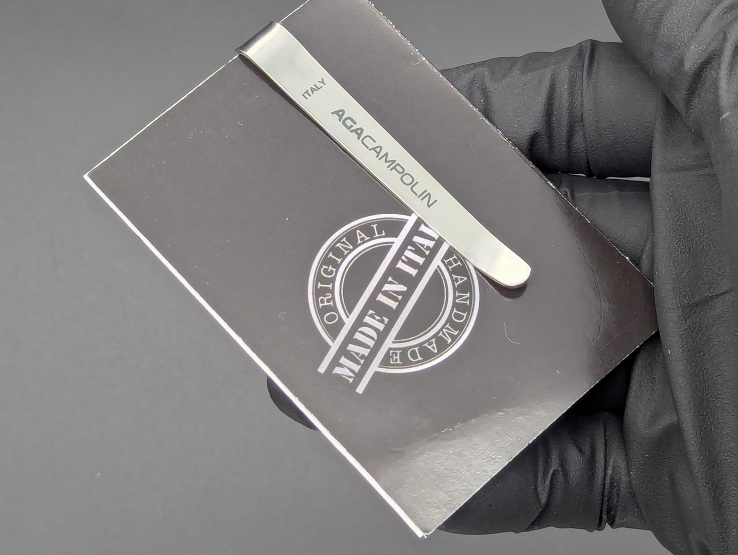 NOS AGA CAMPOLIN STILETTO MONEY CLIP WOOD