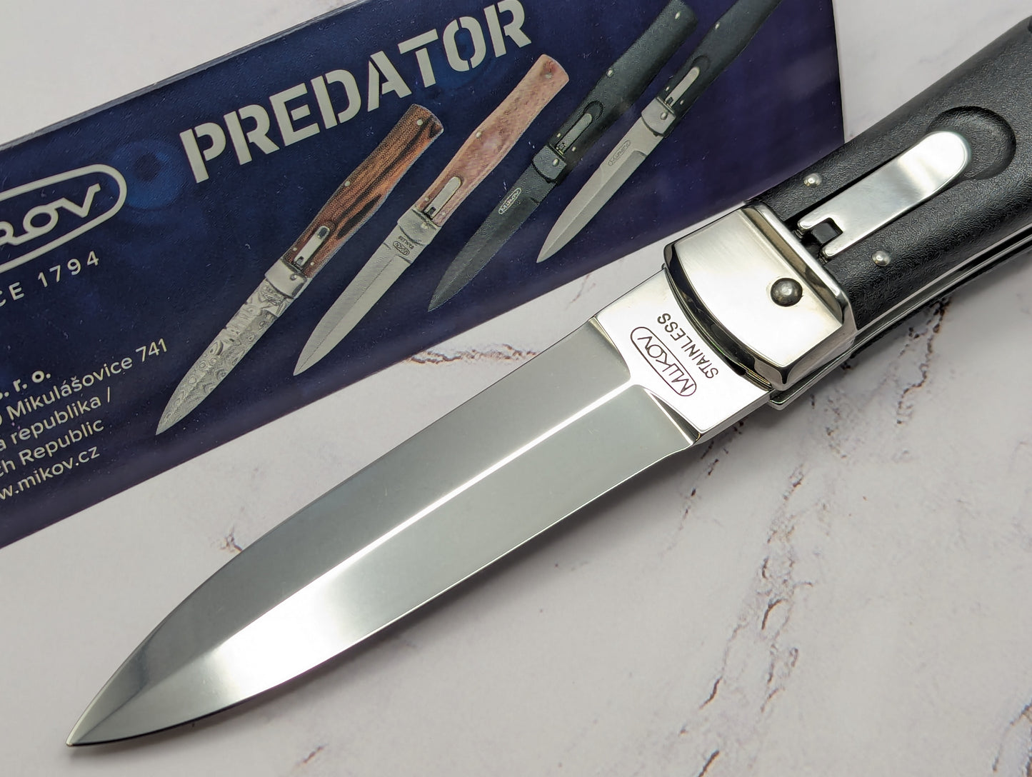 BLACK MIKOV PREDATOR AUTOMATIC LEVERLOCK KNIFE