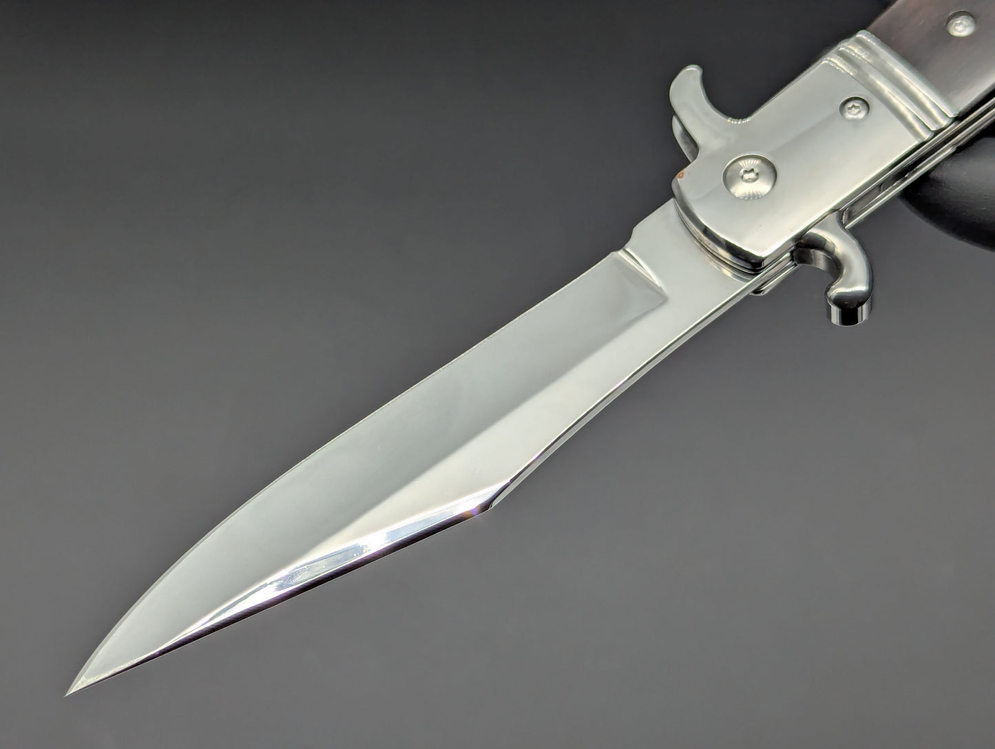 USSR Hidden Release Automatic Knife Dark Wood