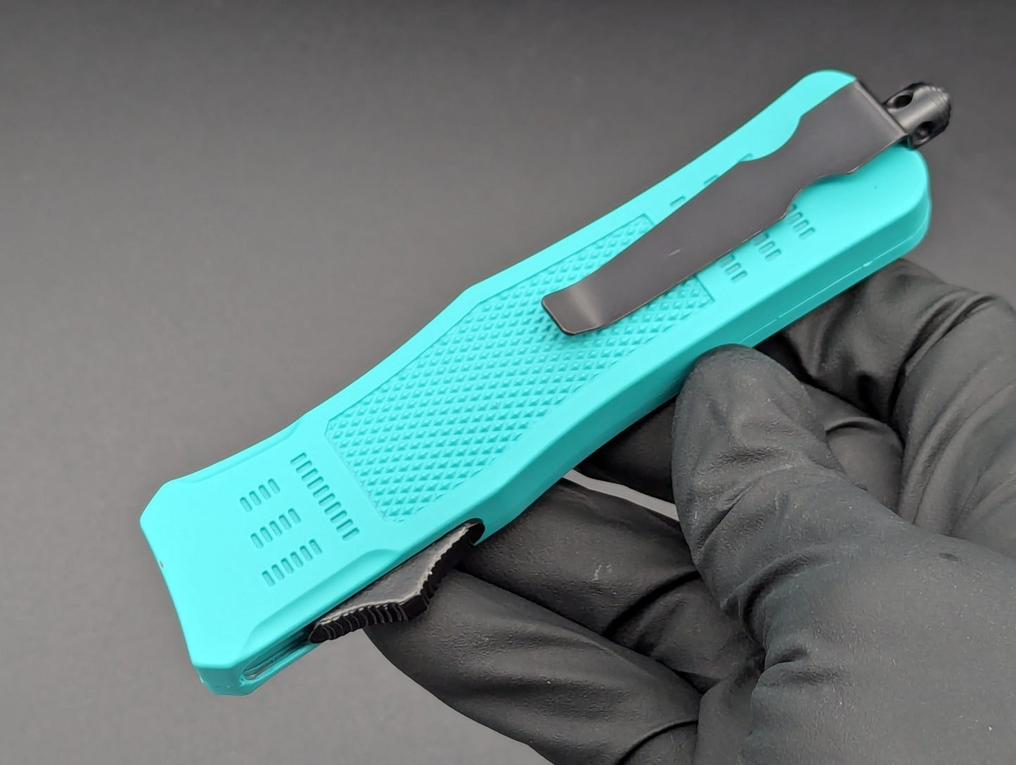 8.25" TEAL CQC D/A TACTICAL OTF AUTOMATIC KNIFE